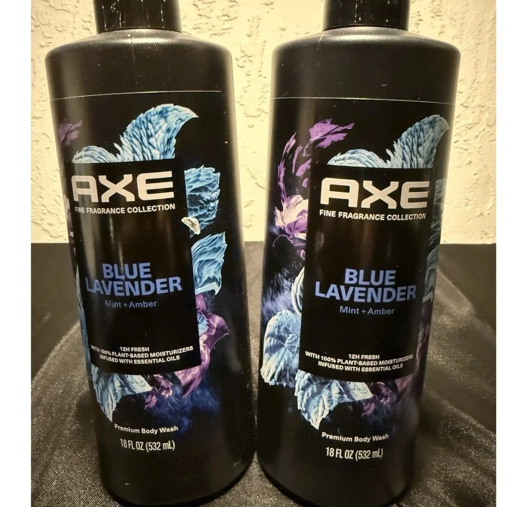Axe Fine Fragrance Collection Men's Liquid Body Wash Blue Lavender, 18 oz-2pack